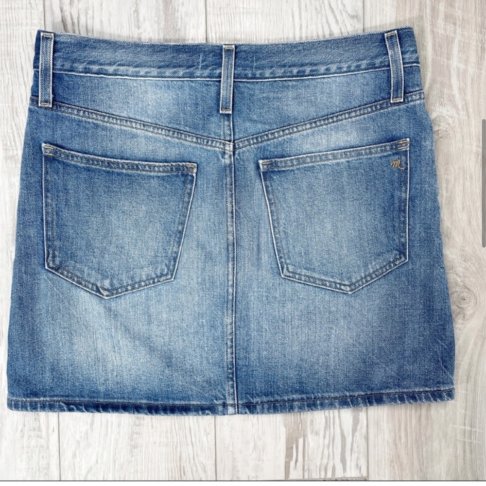 Madewell denim Skirt in Glencrest Wash: Rip and Repair Edition 27 new - Picture 7 of 9